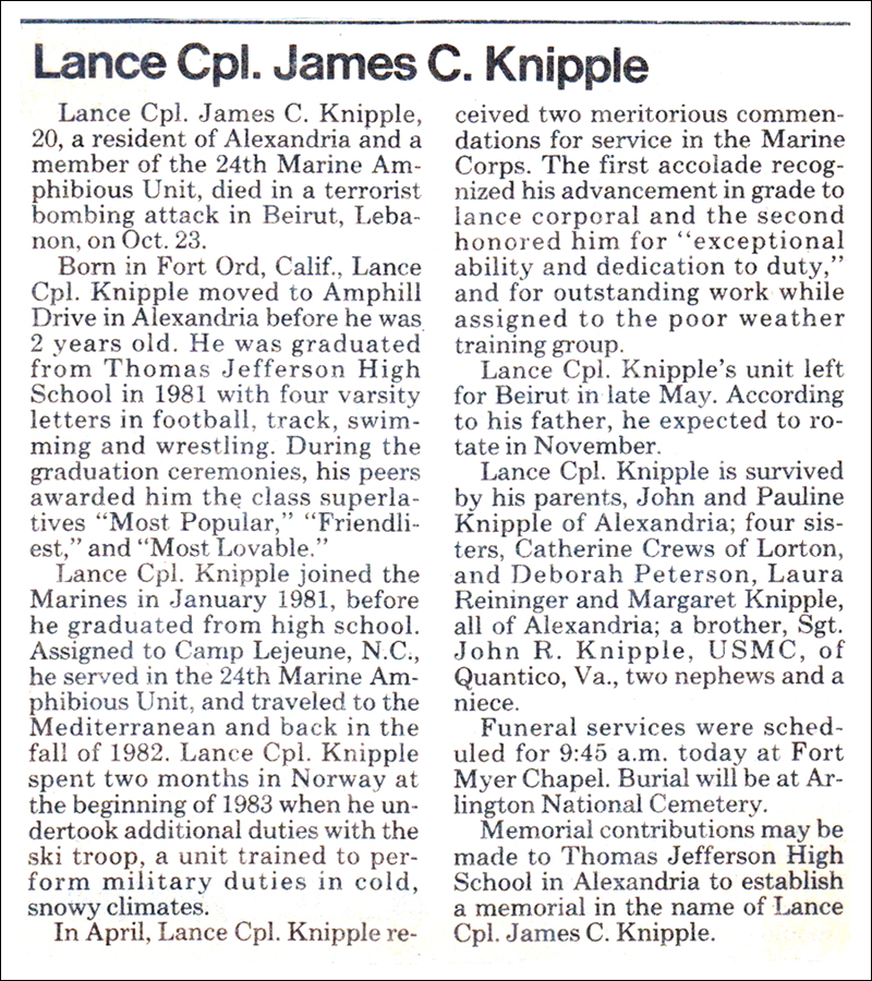 Knipple - Obituary